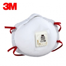3M 8833 FFP3头戴式防颗粒物带呼吸阀防尘口罩